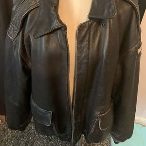 HBO band brother worn genuine leather bomber jacket,